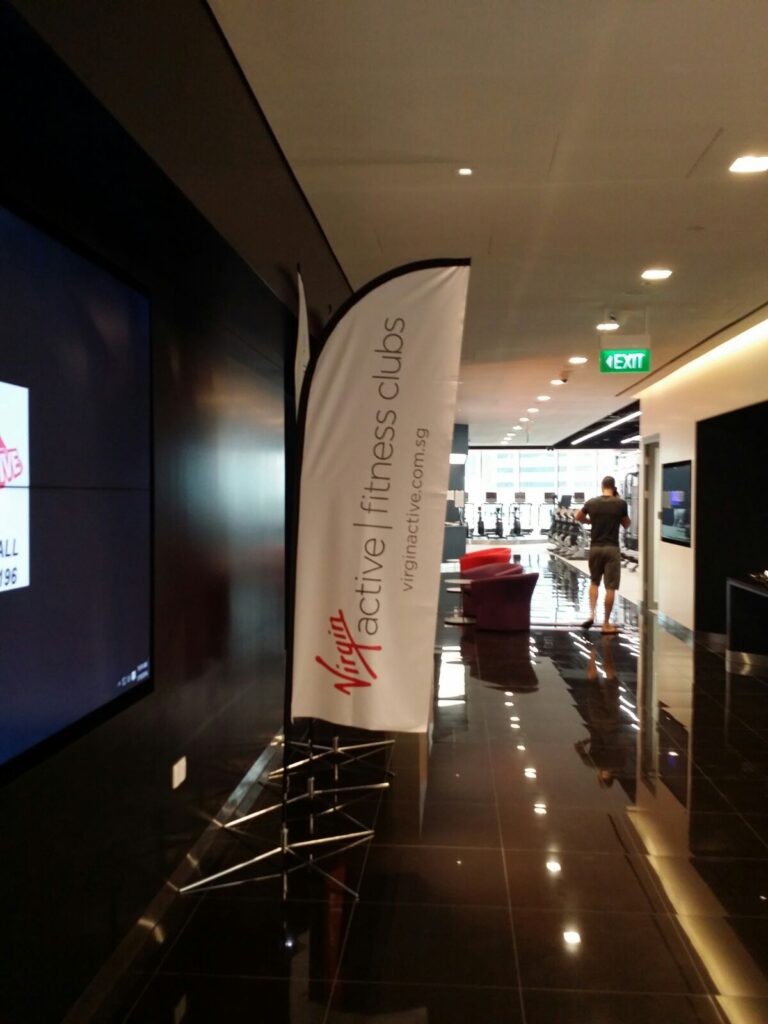 Tear drop banner for Virgin Active
